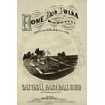 thumbnail image 2 of Vintage Sports 23x32 Gold Ornate Wood Framed with Double Matting Museum Art Print Titled - Home run polka, 2 of 4