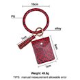 thumbnail image 2 of 1 Uds. Pulsera de coche, llavero, adorno colgante, borla, estampado de leopardo, cuero, 2 of 5