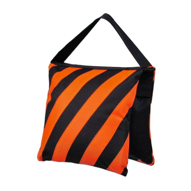 Bolsa de pesas de arena Bolsa de arena para equipos de video de fotografía de estudio de fotos, para deportes, trípode de desplazamiento de la boda de naranja