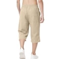 thumbnail image 4 of OGLCCG Long Shorts for Boys Casual Elastic Waist Drawstring Below Knee 3/4 Pants Loose Wide Leg Sports Capri Pants with Pockets 4-15 Years, 4 of 6