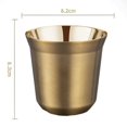 thumbnail image 3 of Taza de café de acero inoxidable 80 ml taza resistente al calor de pared para Espresso, 3 of 11