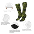 thumbnail image 4 of Picia Women Crew Soft Moisture-wicking Socks Tropical Palm Leaves Fern Leaf Pattern Design Cotton Socks, One Size fit All, 4 of 9