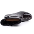 thumbnail image 4 of AXXD Women Black Rain Boots Buckle Side Zipper High heel Medium Width Transparent Mid-tube Wedge Heel Waterproof Shoes Size 36(US:6), 4 of 9