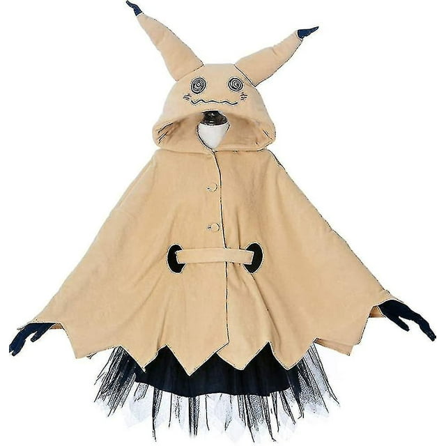 Capa Mimikyu para mujer con guantes cinturón y falda Miccostumes JanHm