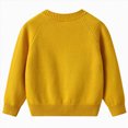 thumbnail image 5 of Gibobby Sweater Girls Long Sleeve Knitted Cardigan Sweaters with Bowknot Button Closure 12 Months 2t 3t 4t Kids Sweater Jacket Outwear(18-24 Months,Yellow), 5 of 5