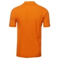 thumbnail image 2 of FashionOutfit Men's Solid Short Sleeves Two Button Placket Long Line Polo Shirt, 2 of 3
