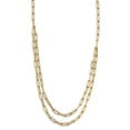 thumbnail image 3 of Diamond2Deal 14K Yellow Gold Polished Double-layer Link Necklace for Women 20", 3 of 5