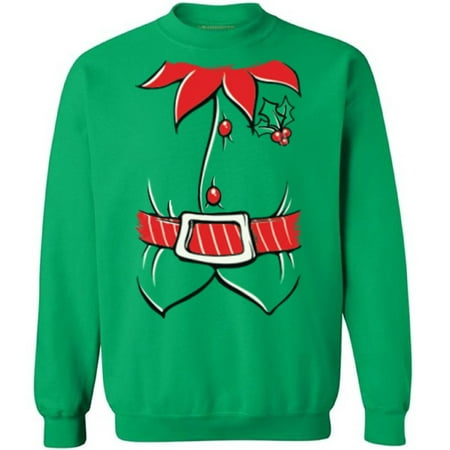 Tux Sweatshirt - Awkward Styles Ugly Christmas Sweatshirt Elf Costume Tuxedo Christmas Sweater