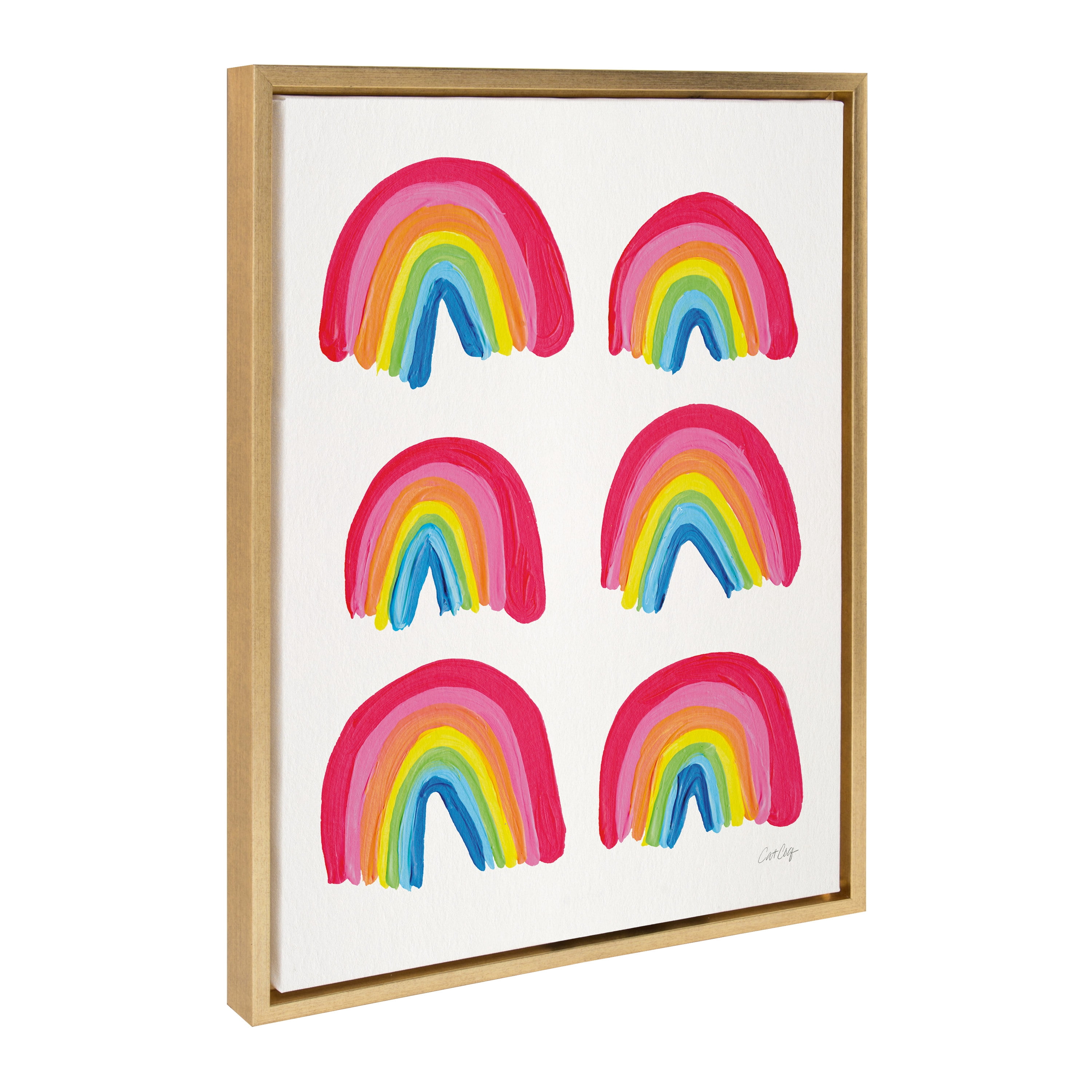 Kate and Laurel Words Framed Canvas Art Print, 18" x 24"