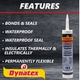 thumbnail image 4 of Dynatex RTV Clear Silicone Adhesive Sealant 10.1 oz Caulk Tube - Transparent Watertight Seal, Marine RV Industrial Use, Made in the USA (4-Pack), 4 of 9