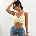 thumbnail image 5 of SYMOID Womens Seamless Wireless Bra Invisible Underwear Basic Comfort Crisscross Front Racerback White S-XXL,Size XL, 5 of 9