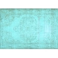 thumbnail image 1 of Ahgly Company Indoor Rectangle Abstract Light Blue Contemporary Area Rugs, 2' x 5', 1 of 4