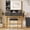 Black, variant on TROPOW Vanity Desk, Makeup Vanity Desk with Mirror and Lights 3 Colors, Dressing Table with Chair, Makeup Table Set with 4 Drawers, Power Outlet & Storage Shelves, for Bedroom,Black