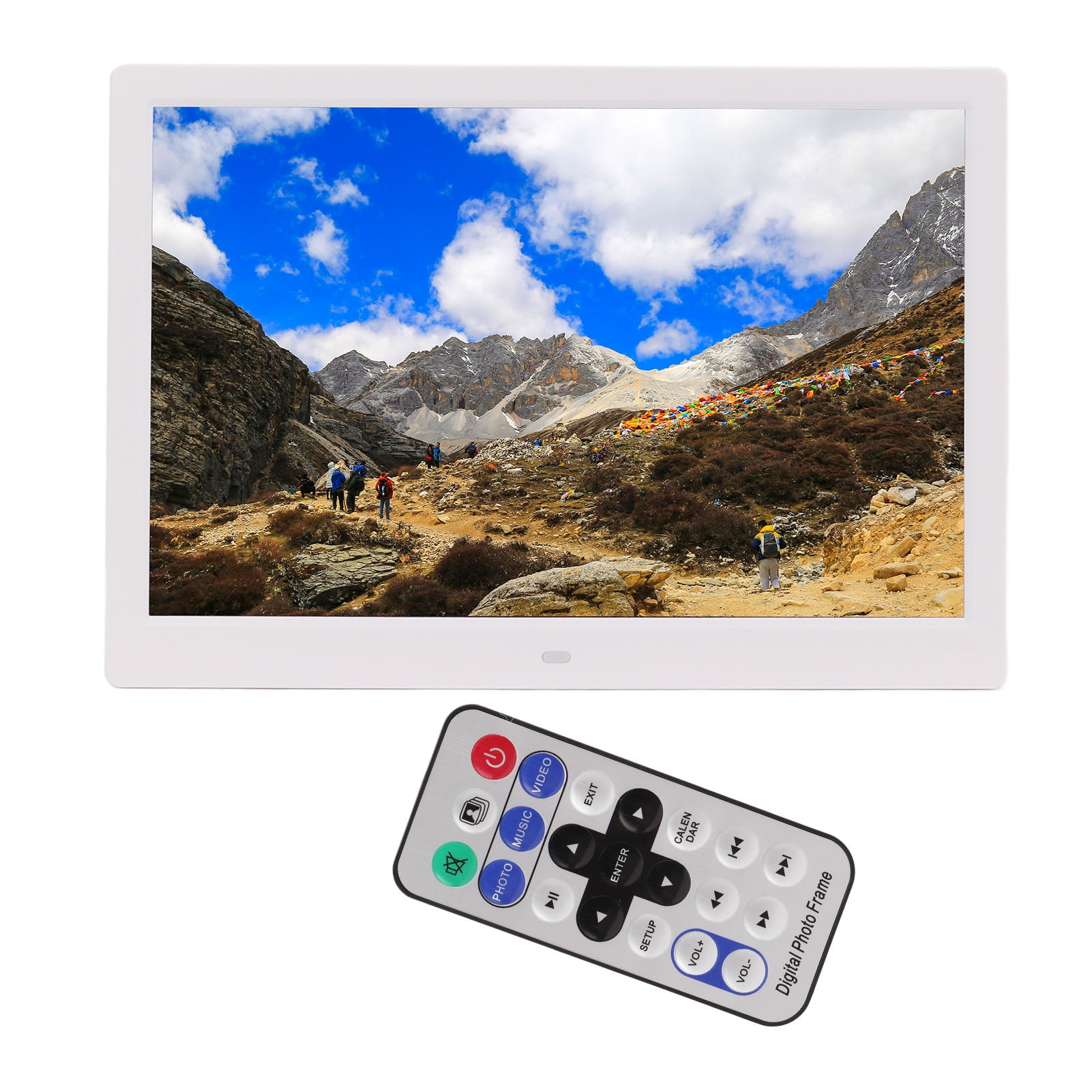 Digital Photo Frame, Electronic Photo Album 10m Remote Control Range 14inch Screen With Remote