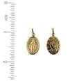 thumbnail image 2 of 18K Solid Yellow Gold Hollow Oval Miraculous Medal 0.63 x  0.49 inch, 2 of 2