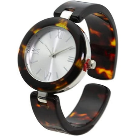 Blekon Collections Women's 34mm Case Elegant Multicolor Acrylic Bangle Watch