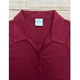thumbnail image 3 of unik Girl's Uniform Triple Button Collar Shirt Short Sleeve, Burgundy Size 5, 3 of 4