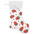thumbnail image 2 of SKYSONIC Strawberry Christmas Stocking Personalized Large Candy Stocking Hanging Gift Xmas Stockings Decoration for Family Holiday Party Ornaments Decor Fireplace, 2 of 7