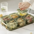 thumbnail image 4 of Snack Tray with Containers under $5! Yannianjz Clear Snack Display Tray with Lids, 6-Compartment Fruit Candy Serving Tray, Nut and Dried Fruit Storage Box, Party Food Organization Platter, 4 of 9