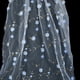 thumbnail image 1 of Tela de fibra decorativa transparente y suave con bordado floral en 3D de 36 x 51 pulgadas, color blanco y azul, 1 of 9
