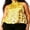 Gold, variant on LMLYSoH Women Tank Tops Plus Size Halter Neck Sleeveless Sequin Decor Summer Glitter Vest