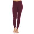 thumbnail image 4 of Merino Wool Women's Midweight Base Layer Bottoms - Thermal Underwear - No Itch Renewable Fabric - Burgundy - 2X-Large, 4 of 6