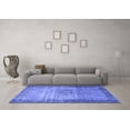 thumbnail image 3 of Ahgly Company Machine Washable Indoor Square Persian Blue Traditional Area Rugs, 4' Square, 3 of 4