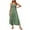Green, variant on IROINNID Women's Sleeveless A-Line Dress Bohemian Spaghetti Strap Smocked Tiered Long Beach Sun Dresses Maxi Dress Square Neck Ankle-Length Women Dress