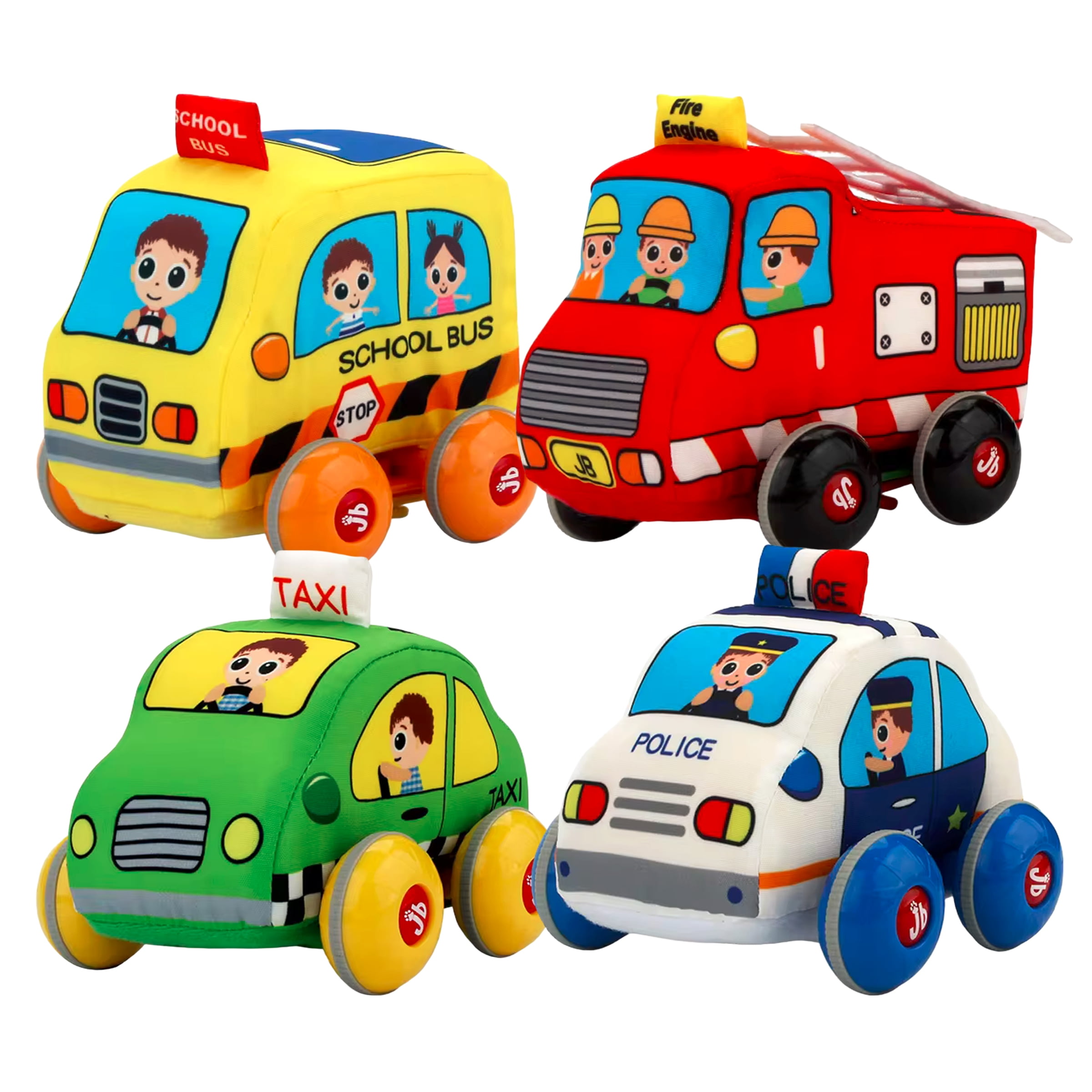 Set de Carritos Juguetes Suaves para Bebés y Niños Pequeños