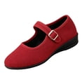 thumbnail image 2 of Willtoo Women's Mary Jane Flats with Strap,Round Toe Mesh Fabric Ballet Flat Shoes Shallow Toe Elegant Solid Color Casual Shoes, 2 of 6
