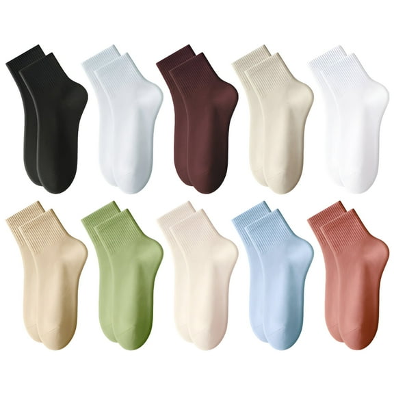 TELOLY 10Pairs Mens Ankle Socks9-13Mens Ankle Socks Size 9-11 Men's Socks ,Colormixing1