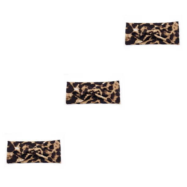 Minnieouse Diadema de ganchillo con estampado de leopardo, banda para la cabeza deportiva, diademas antideslizantes de alta elasticidad para deportes con Type1 NO1 Minnieouse CBP393800