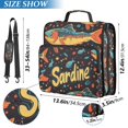 thumbnail image 2 of FORMRS Zipper Binder with Shoulder Strap 2-inch Ring 500 Sheet Capacity File Bag, Black Sardines Pattern, 2 of 5