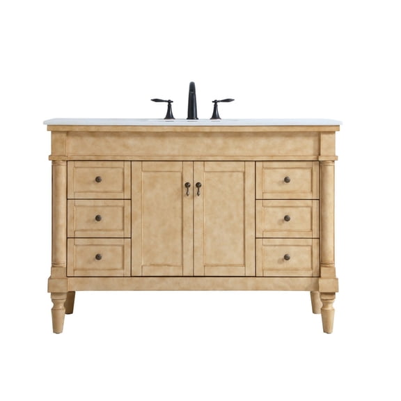 Elegant Lighting Vf13048 Lexington 48" Free Standing Single Basin Vanity Set - Beige