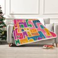 thumbnail image 7 of Yayeee Throw Blanket for Couch Soft Warm 50" x 60" Sofa Chair Bed Decoration, Art Map, 7 of 7