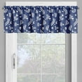 thumbnail image 2 of Ambesonne Floral Window Valance, Simple Flowers Leaves, 54" X 18", Dark Sky Blue Marigold, 2 of 5