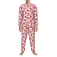 thumbnail image 3 of Sikiie Cute Watermelon Mens Pajama Set, Soft Warm Long Sleeve Sleepwear, Cozy Button-Down Pjs for Men-X-Large, 3 of 7