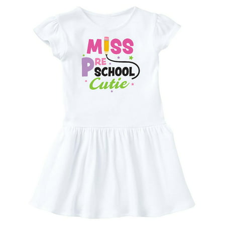 

Inktastic Miss Preschool Cutie with Pencil and Stars Gift Toddler Girl Dress