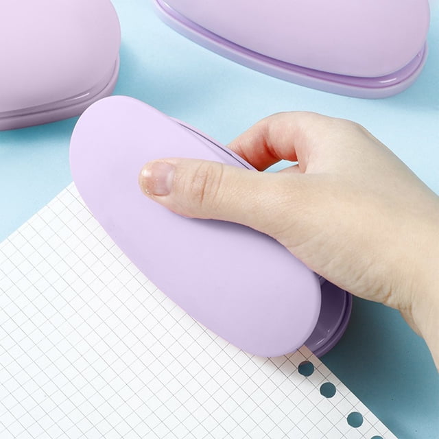 YIMWNYI Mini Hole Puncher, 8-Sheet Capacity Double Hole Punch, Durable Metal Construction with Measuring Ruler, Compact and Labor-Saving, Ideal for Office and Home Use