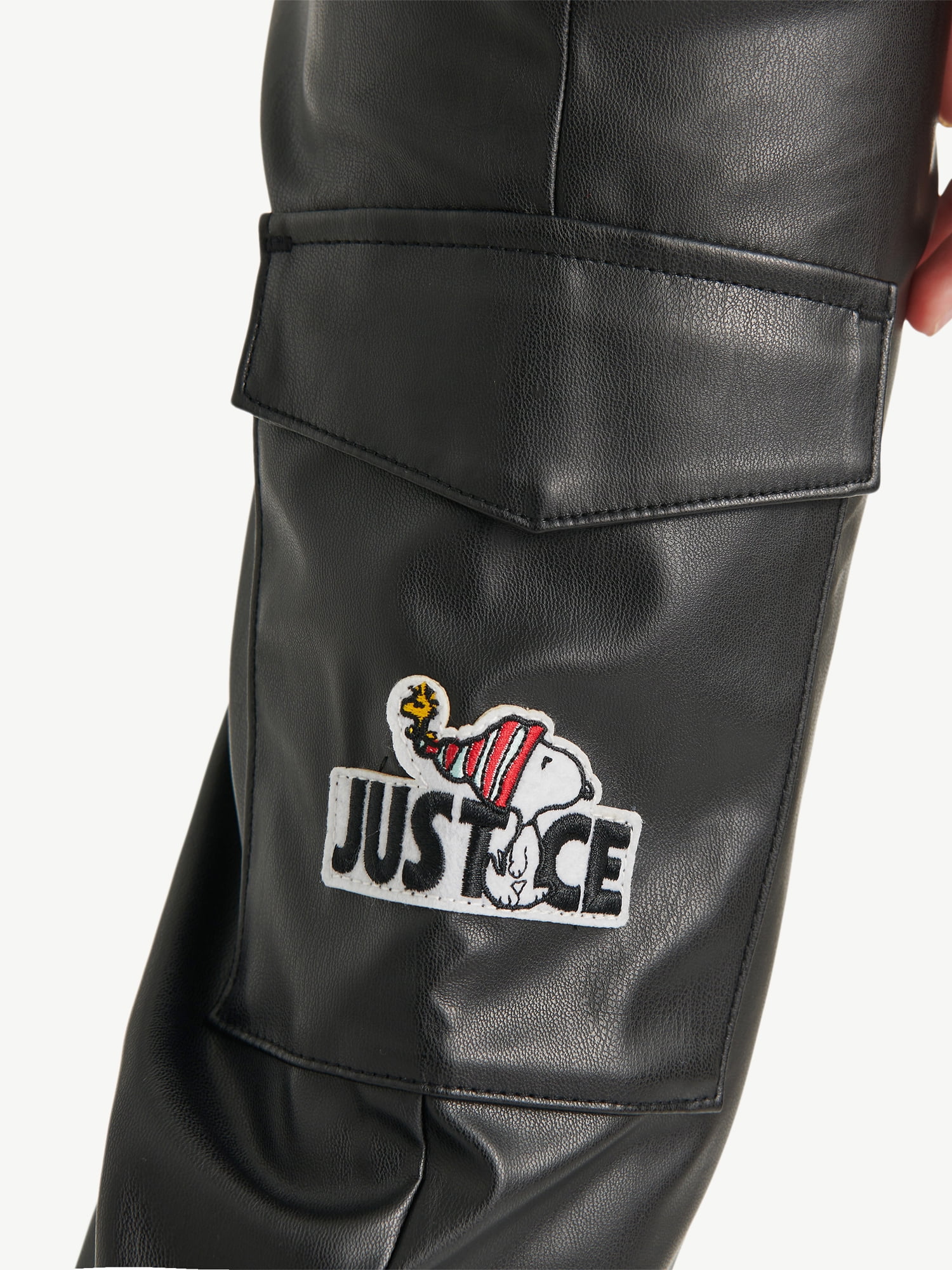Justice x Snoopy Girls Pleather Flare Cargo, Sizes XS - XLP