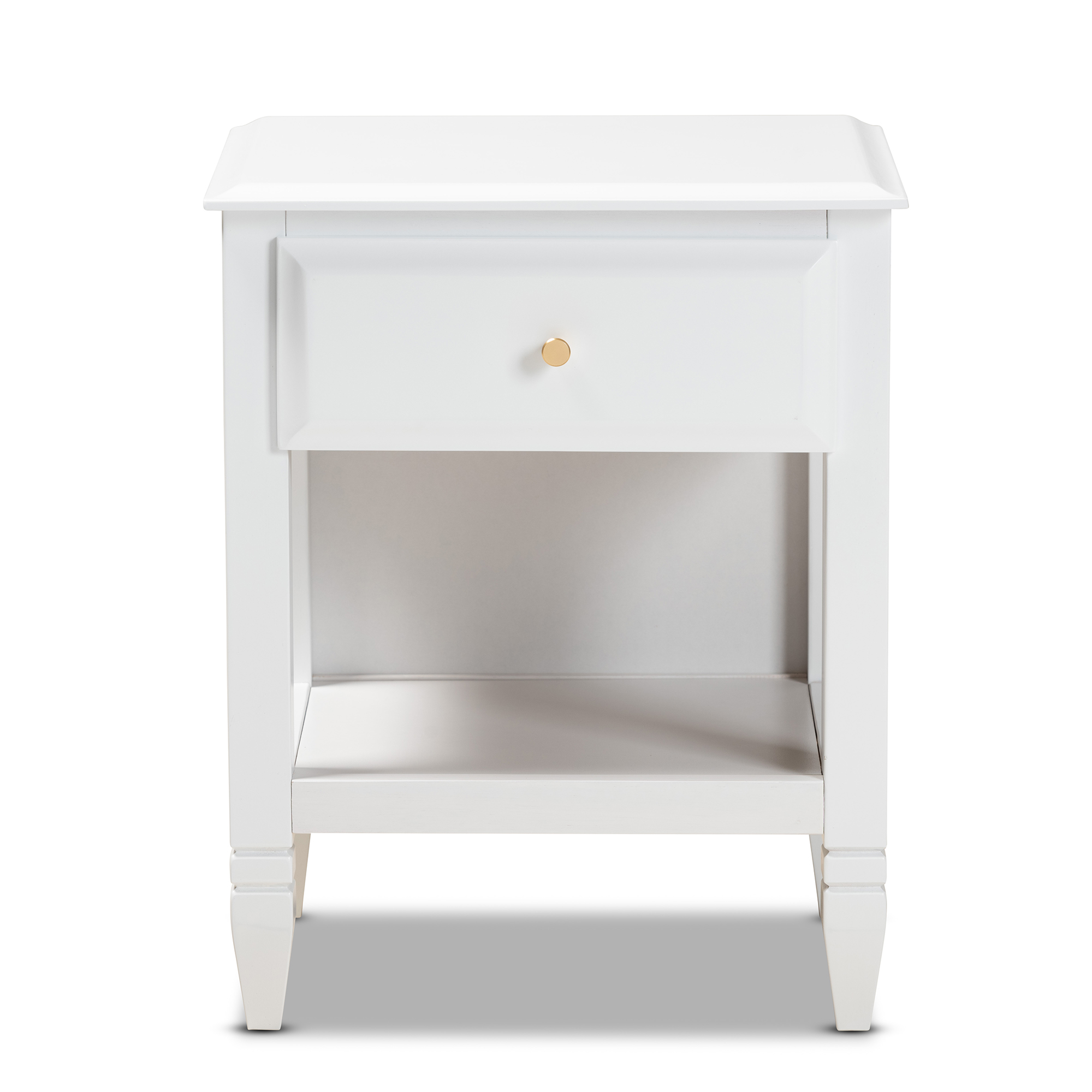 Baxton Studio Naomi Classic and Transitional White Finished Wood 1-Drawer Bedroom Nightstand - image 4 of 9