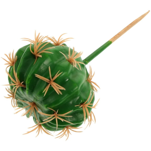 FESTFENDS Cactus Flower Decor Insert Plastic Green Potted Adornment 1Set