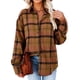 thumbnail image 2 of Blusa a cuadros para mujer, con botones, manga larga, holgada, para otoño e invierno, camisa a cuadros para mujer, blusa para fiesta de trabajo diaria, 2 of 6