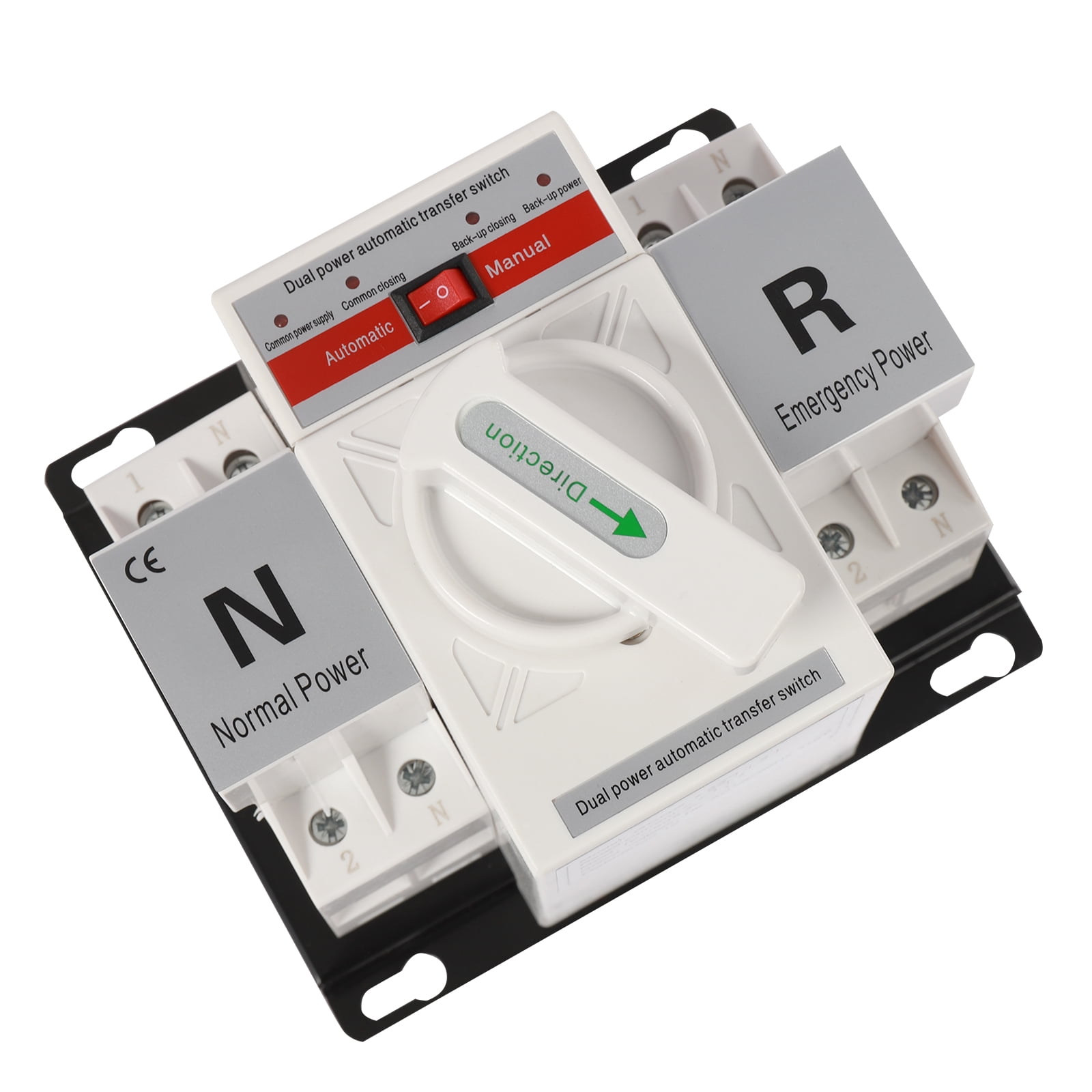 Peakora 110v 2p 63a Mini Dual Power Automatic Transfer Switch Toggle Controller Change-Over Switch Self Cast Conversion Ac-33ib 2p 63a 110v Toggle