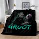 thumbnail image 1 of G-groot Manta con estampado de dibujos animados, manta cálida con brida, suave y cómoda, para viaje en casa, regalo de cumpleaños, 1 of 4