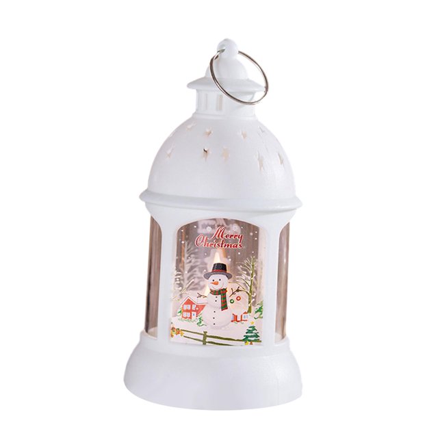 Linterna navideña iluminada, luz nocturna de 6,8x13,5cm x 2,7x5,3 pulgadas, Lámpara decorativa, decoración navideña para interiores y exteriores, Muñeco de nieve CUTICAT Linterna colgante