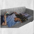 thumbnail image 6 of City Soft Flannel Fleece Throw Blanket, Early Morning Scenery in Melbourne Australia Famous Yarra River Scenic, Cozy Plush for Indoor and Outdoor Use, 50" x 70", Orange Green Pale Blue, by Ambesonne, 6 of 6