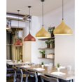 thumbnail image 5 of Wood Grain Metal Pendant Lighting for Kitchen Island, Modern Nordic Style Ceiling Pendant Light Fixture for Dining Room, Minimalism Simple Hanging Lamp, Single Chandelier for Bar Counter, 5 of 7
