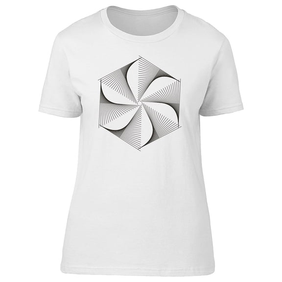 Hexagon Art Black String Tee Men's -Image by Shutterstock