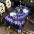 thumbnail image 2 of Blue Purple Tie Dye Pattern Rectangle Tablecloth 60"x120",Waterproof Polyester Rectangle Table Cloth, Wipeable Spillproof Polyester Tablecloth for Dining, Camping, Indoor and Outdoor, 2 of 5